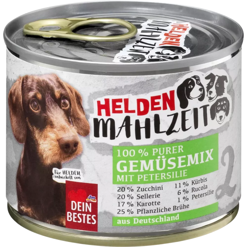 Dein Bestes Honden Natvoer, Heldenmahlzeit, 100 % Puur groentenmix met peterselie, 175 g