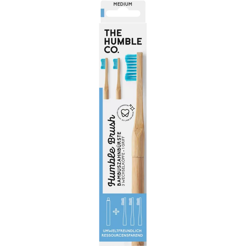 Humble Brush Tandenborstel met verwisselbare koppen medium, 1 stuk