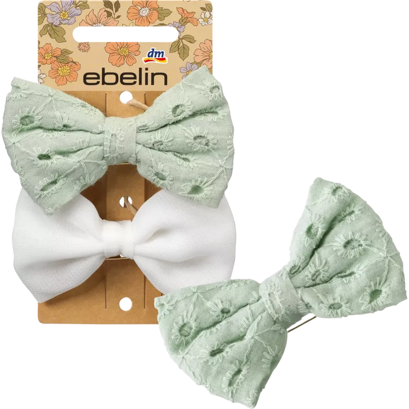 ebelin Nœuds pour cheveux et épingles, 2 pièces.