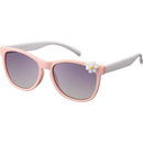 SUNDANCE Zonnebril voor kinderen in roze met witte veren en paarse tint, 1 stuk