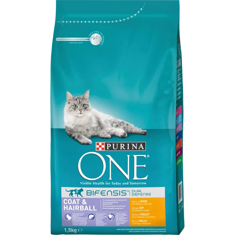 PURINA ONE Katten Droogvoer, Vacht & Haarbal, 1,5 kg