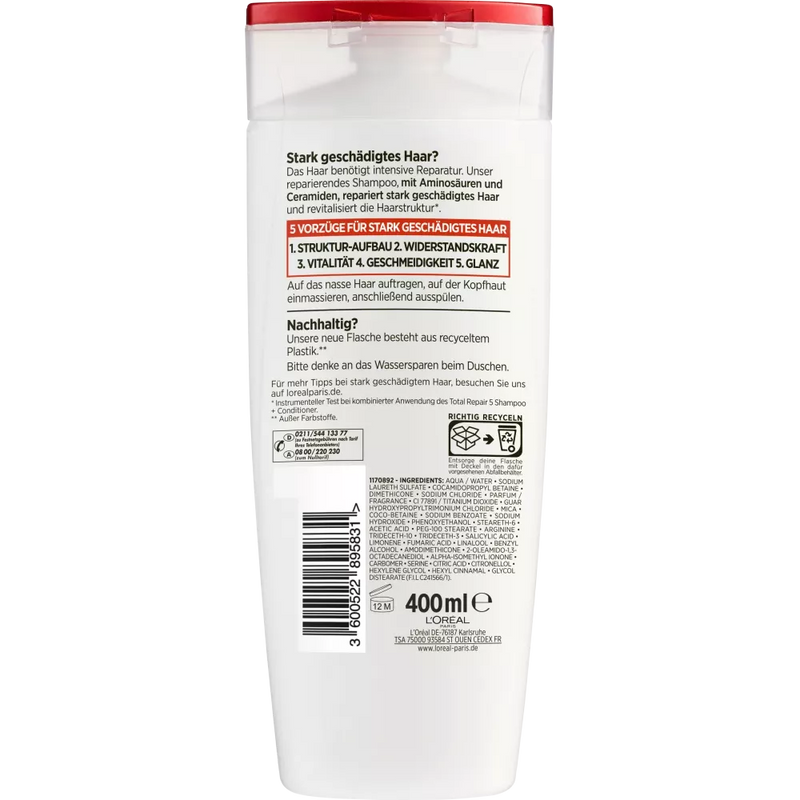 L'ORÉAL PARiS ELVITAL Shampoo Total Repair 5, 400 ml
