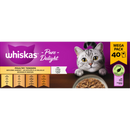 Whiskas Nat Kattenvoer Gevogelte Ragout in Gelei, Pure Delight, Multipack (40x85 g), 3.4 kg