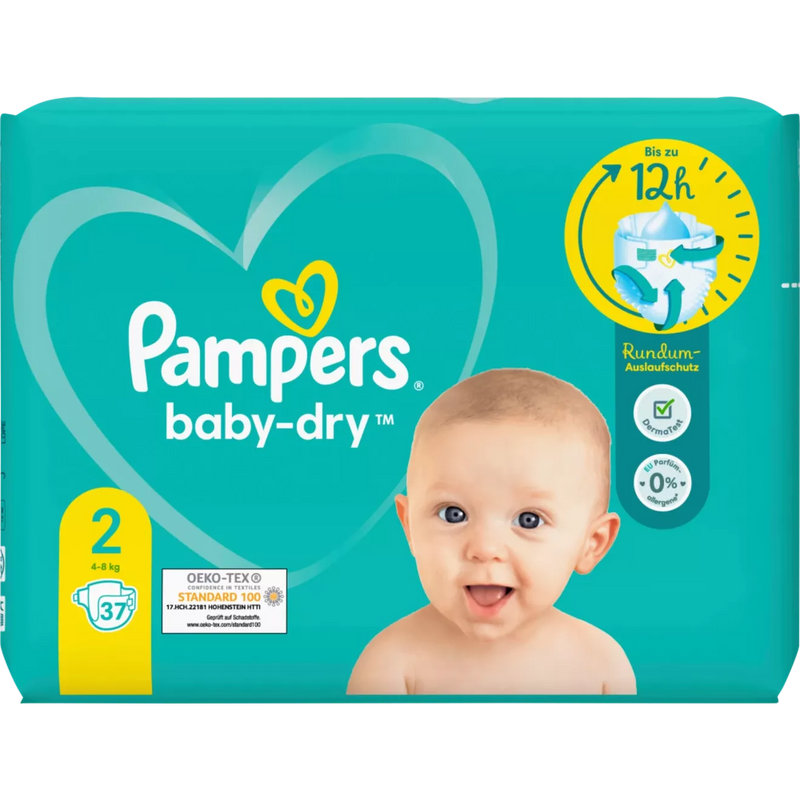 Pampers Baby Dry luiers, maat 2 mini, 4-8kg, enkele verpakking, 37
