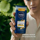 Gel douche NIVEA MEN Mandarin Mule 3-en-1 au parfum de mandarine et de bois de santal, 250 ml