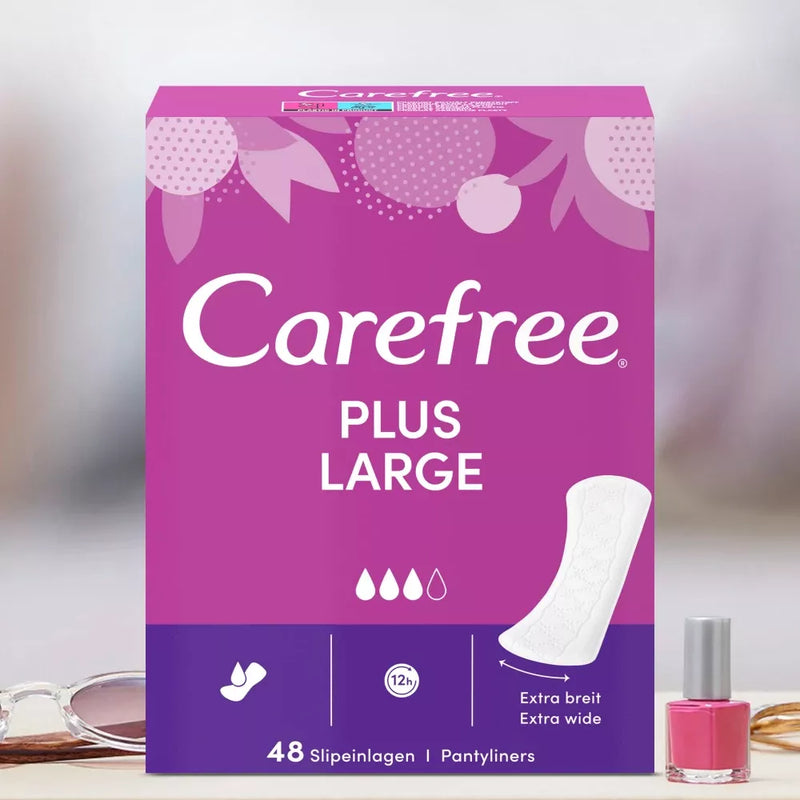 Carefree Inlegkruisje Large Plus zonder parfum, 48 stuks