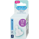 Sucette en silicone babylove, taille 2, anatomique, 5-18 mois, 2 pièces.