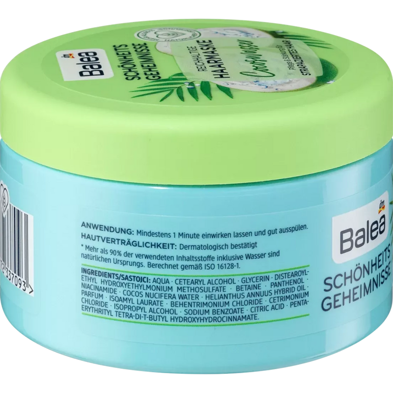 Balea Schönheitsgeheimnisse Haarmasker Kokoswater, 250 ml