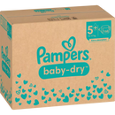 Couches Pampers Baby Dry Gr.5+ Junior Plus (12-17 kg), boîte mensuelle, 168 pièces.
