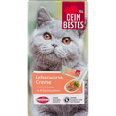 Dein Bestes Kattensnack, leverworst crème met veel lever, 8 stuks, 80 g