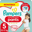 Pampers Nappy Pants Premium Protection, taille 5, junior, 12-17kg, paquet mensuel, 132 pièces