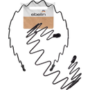 ebelin Haarband gekarteld, 1 st