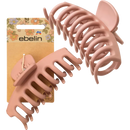 Pince à cheveux ebelin finition caoutchouc rose, 1 pièce