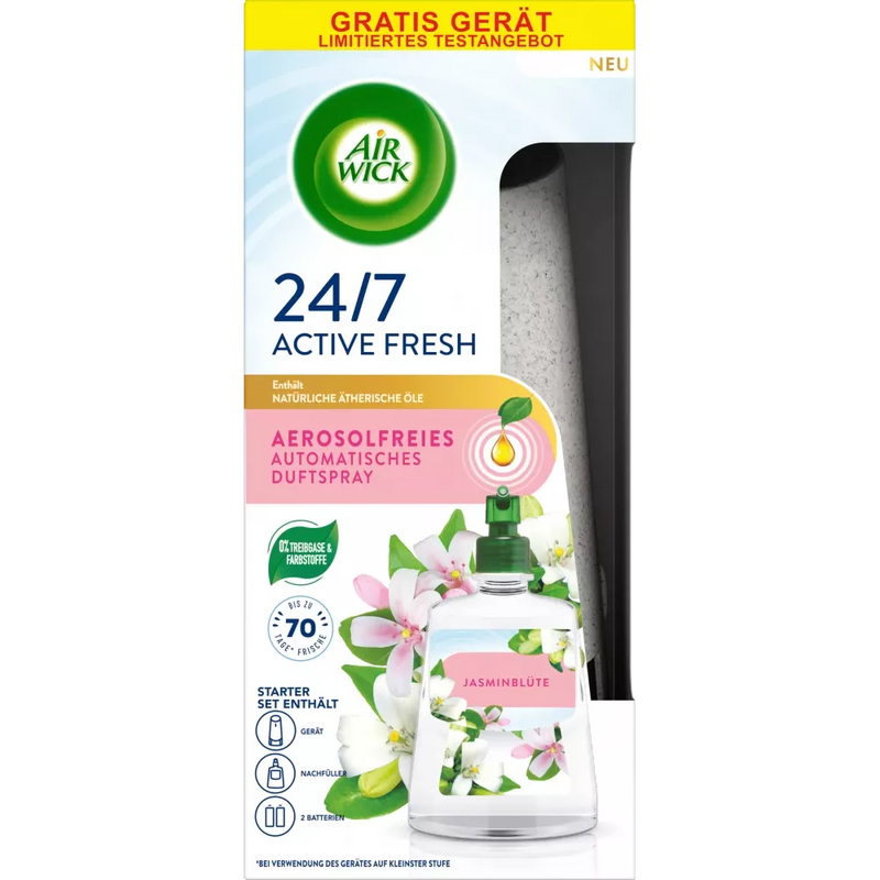 AirWick Luchtverfrisser Geurspray Active Fresh Jasmine Blossom Startset, 1 st