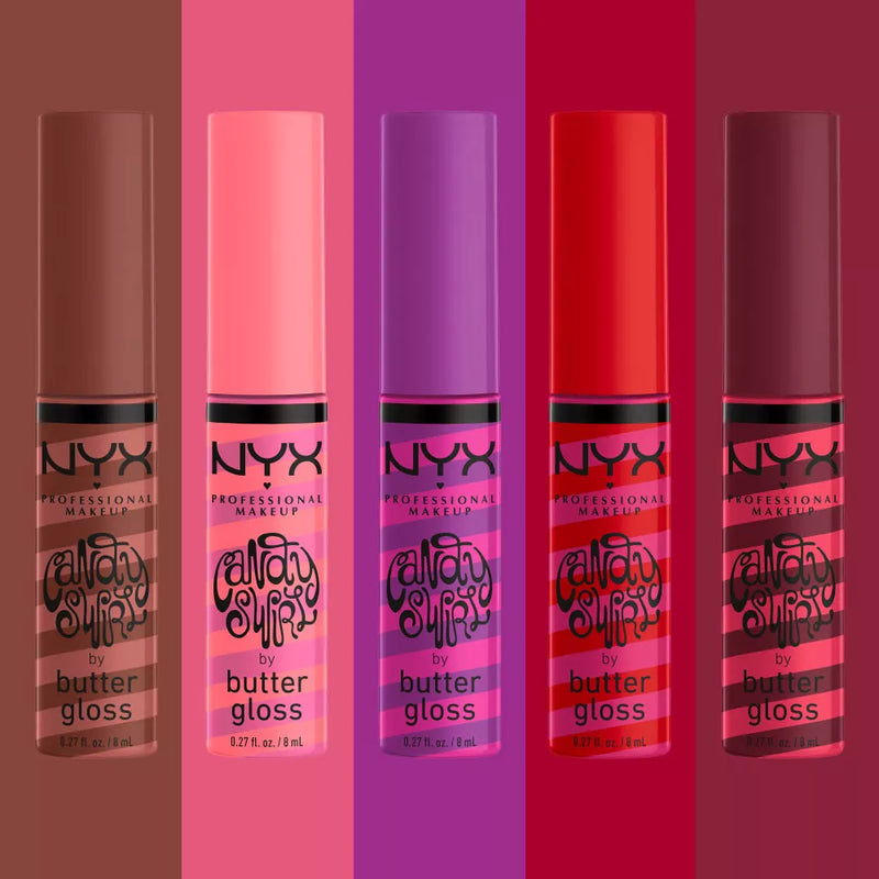 NYX PROFESSIONAL MAKEUP Lipgloss Butter Candy Swirl 01 Funnel Cake, 8 ml