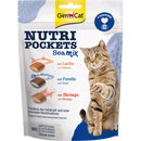 GIMCAT Snack pour chat, Nutri Pockets Sea mix avec Saumon, Truite &amp; Crevette, 150 g