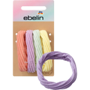 ebelin Haarelastiekjes gekleurd zachte kleurenmix, 4 stuks.