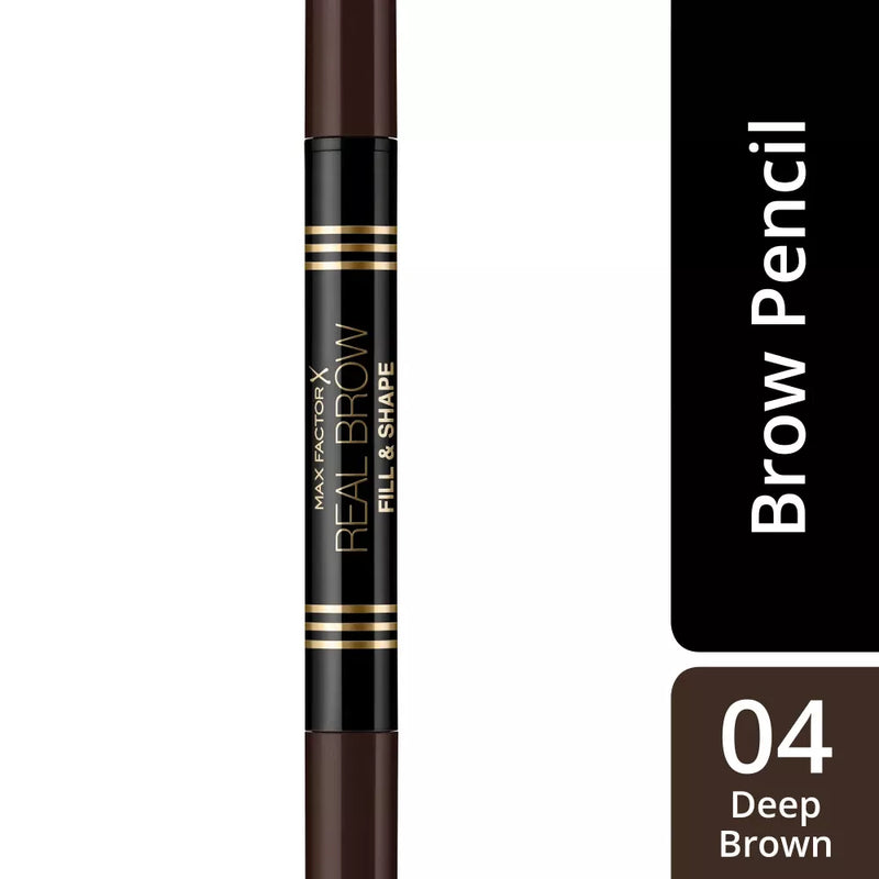 MAX FACTOR Wenkbrauwpotlood Real Brow Fill & Shape Pencil Diepbruin 04, 0.6 g