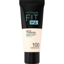 Maybelline New York Makeup Fit Me Matte &amp; Poreless 100 Warm Ivory, 30 ml