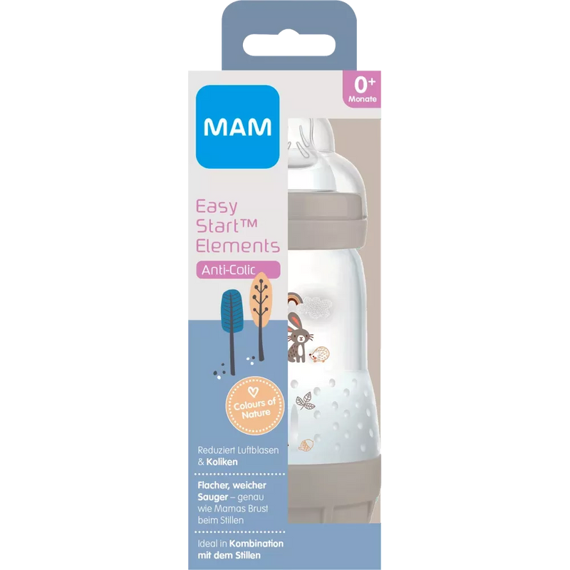 MAM Babyfles Easy Start Anti-Colic Elements bruin 260 ml, 1 stuk