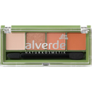 alverde NATURKOSMETIK Palette de fards à paupières Quattro 93 Sunset Lover, 4,4 g