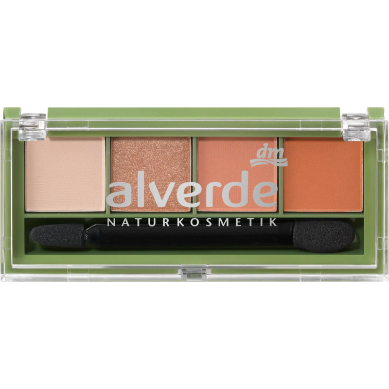 alverde NATURKOSMETIK Oogschaduwpalette Quattro 93 Sunset Lover, 4,4 g