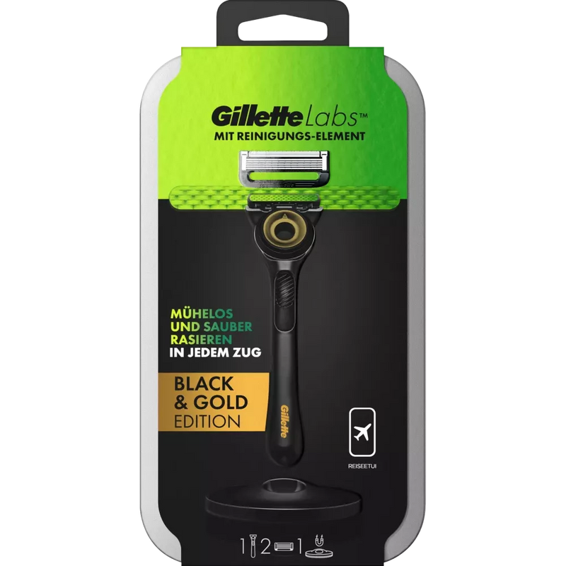 Gillette Scheerapparaat, Labs met 2 mesjes en reisetui, 1 stuk