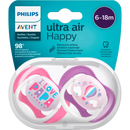 Philips AVENT Sucette ultra air silicone, rose/violet, 6-18 mois, 1 pièce