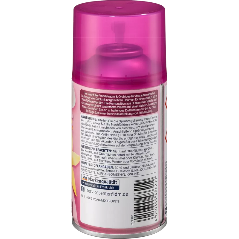Denkmit Luchtverfrisser Automatische Geur Spray Vanilla Dream & Orchid Navulling, 250 ml