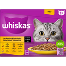 Nourriture humide pour chats Whiskas, sélection de volaille en sauce, adulte 1+, multipack (24 x 85 g), 2,04 kg