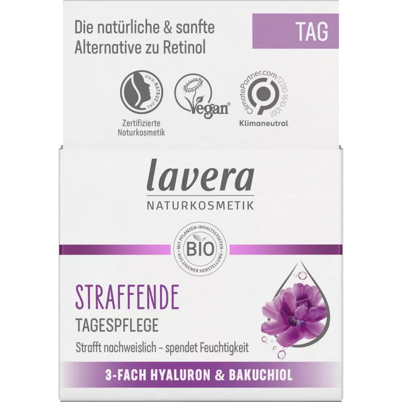 Lavera Dagcrème Verstevigende Drievoudige Hyaluron & Bakuchiol, 50 ml