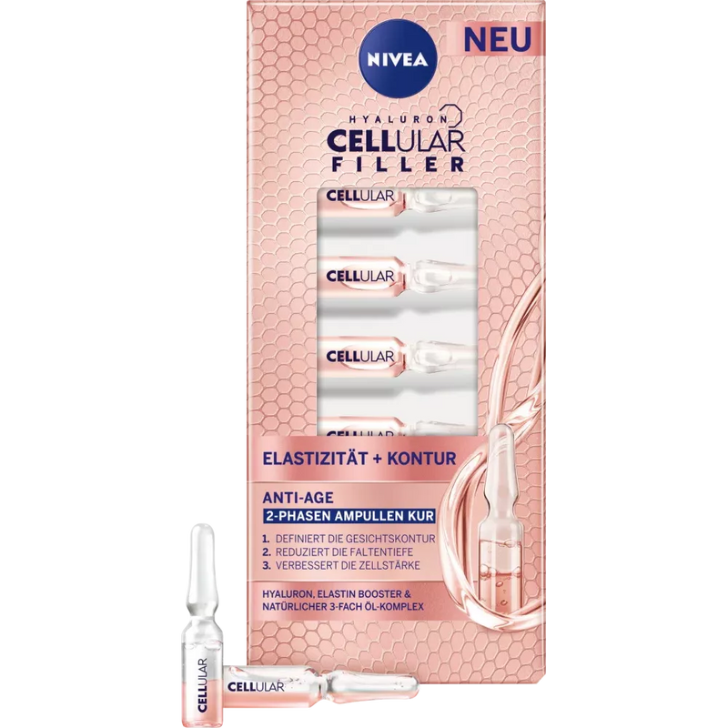 NIVEA Serum Ampullen Cellulaire Elasticiteit & Contour 7 Dagen, 2-Fasen, 8.4 ml