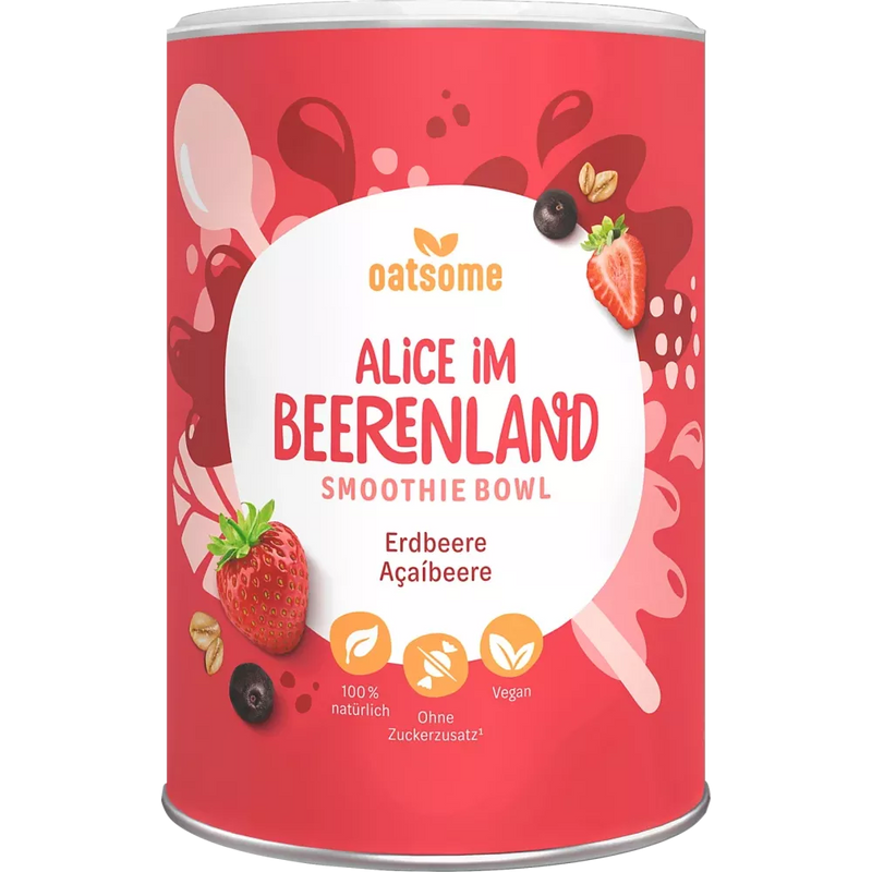 Oatsome Smoothie Bowl Poeder 'Alice in Bessenland' met Aardbei & Açaí-bes, 400 g