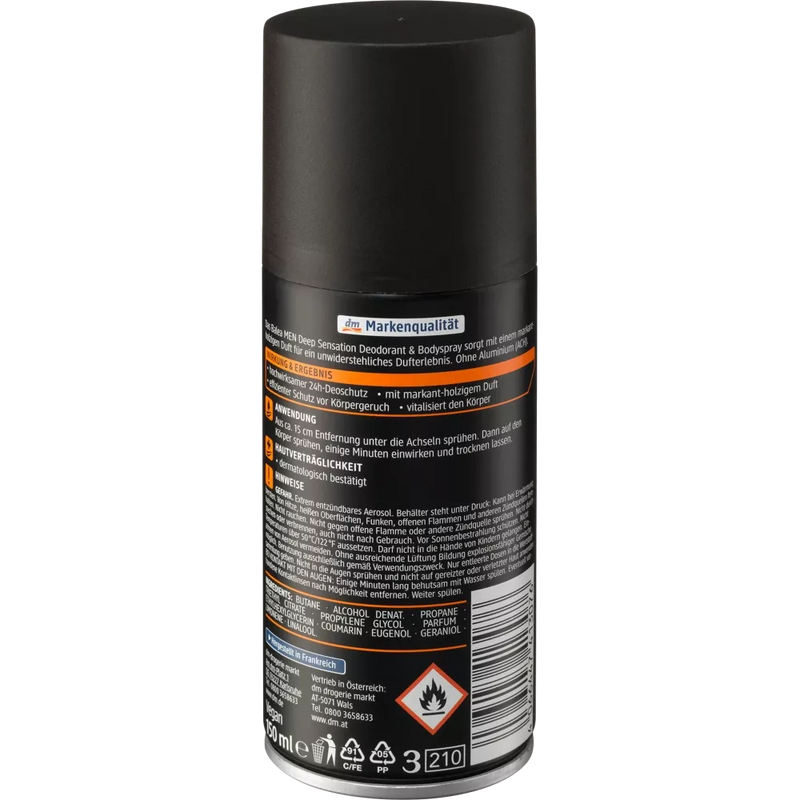 Balea MEN Deodorant Lichaamsspray Deep Sensation, 150 ml
