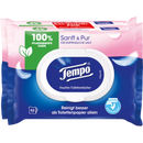 Tempo Vochtig toiletpapier zacht & zuiver (2 x 42 stuks), 84 stuks.