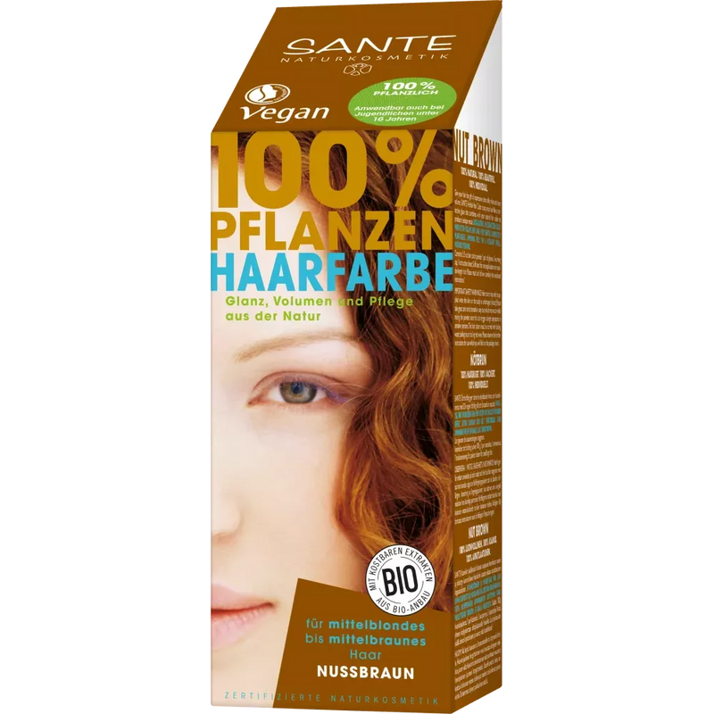 Sante Plantaardige haarverf noot bruin, 100 g