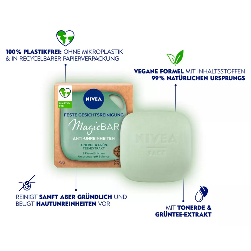 NIVEA Solid Facial Cleanser Anti-onzuiverheden, 75 g