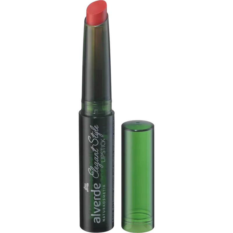 alverde NATURKOSMETIK Lipstick Elegant Style 25 Koraalrood, 1.7 g