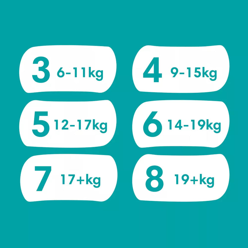 Pampers Babybroekjes Baby Dry Gr.4 Maxi (9-15 kg), maandelijkse doos, 180 stuks.