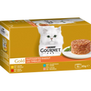 Purina Gourmet Nourriture humide pour chats, ragoût raffiné doré au poulet, emballage multiple, 340 g