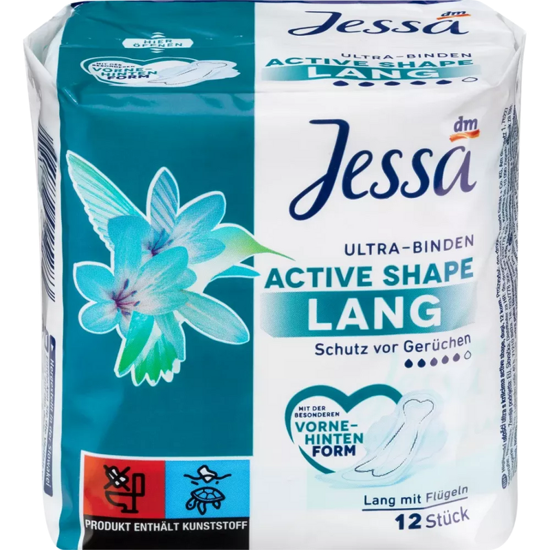 Jessa Ultra pads Active Shape Lang, 12 stuks