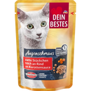Dein Bestes Natvoer voor katten, Oogfestijn Rijk aan rundvlees met wortelroomsaus, 100 g