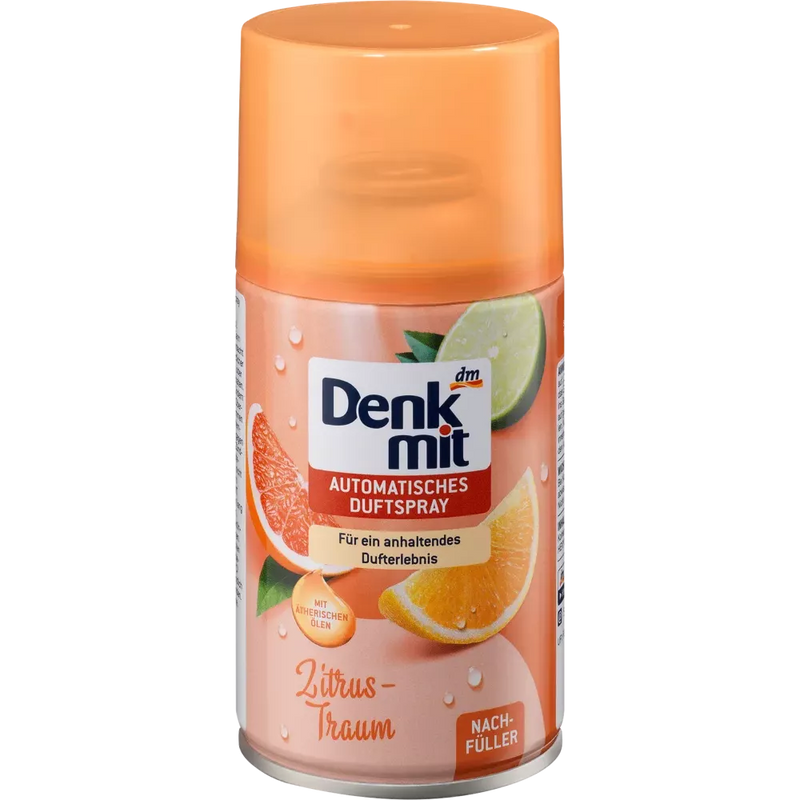 Denkmit Luchtverfrisser Automatische Geur Spray Citrus Dream Navulling, 250 ml