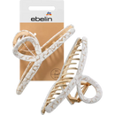 ebelin Haarspeld wit/goud optiek, 1 st