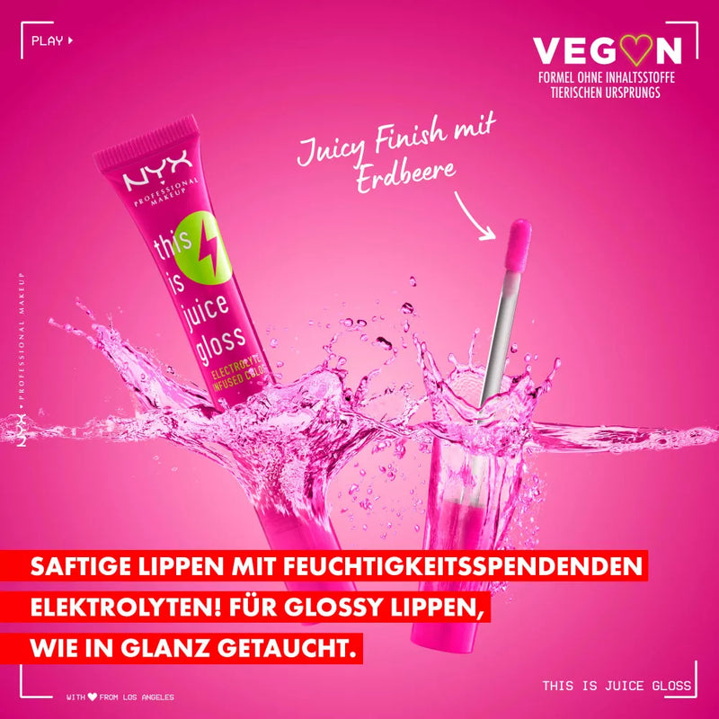 NYX PROFESSIONAL MAKEUP Gloss à lèvres This Is Juice 03 Strawberry Flex, 10 ml