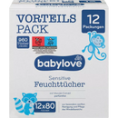 babylove Baby lingettes sensibles (12 x 80 pièces), 960 pièces