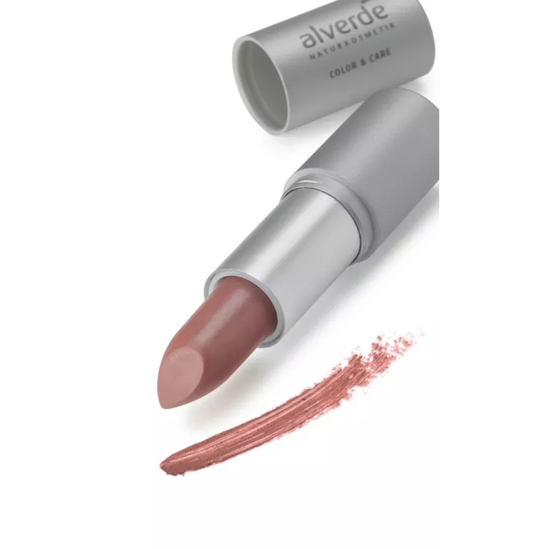 alverde NATURKOSMETIK Lipstick Color & Care 43 Tender Mauve, 4.6 g