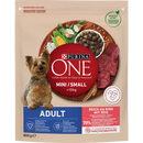 Croquettes pour chien PURINA ONE au bœuf et au riz, mini, adulte, 800 g