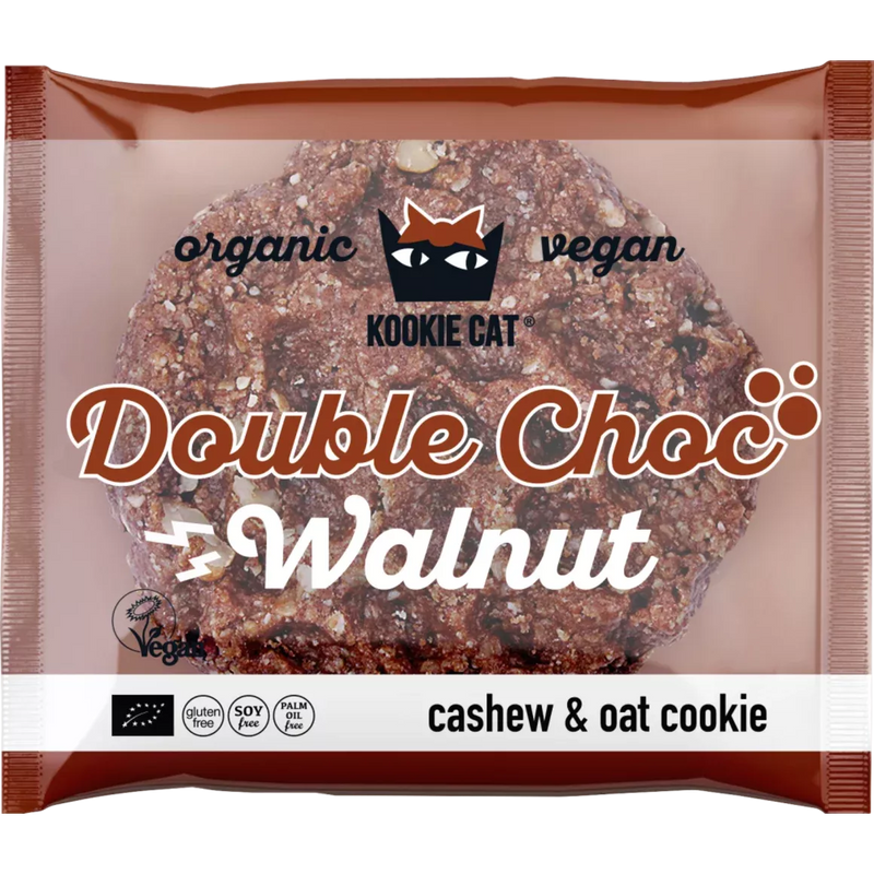 Kookie Cat Koekje met haver, cacaobonen & walnoten, 50 g