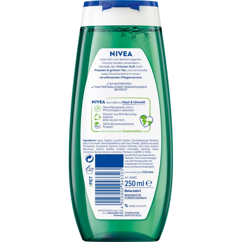 NIVEA Douchegel Miracle Garden Freesia & Groene Thee, 250 ml